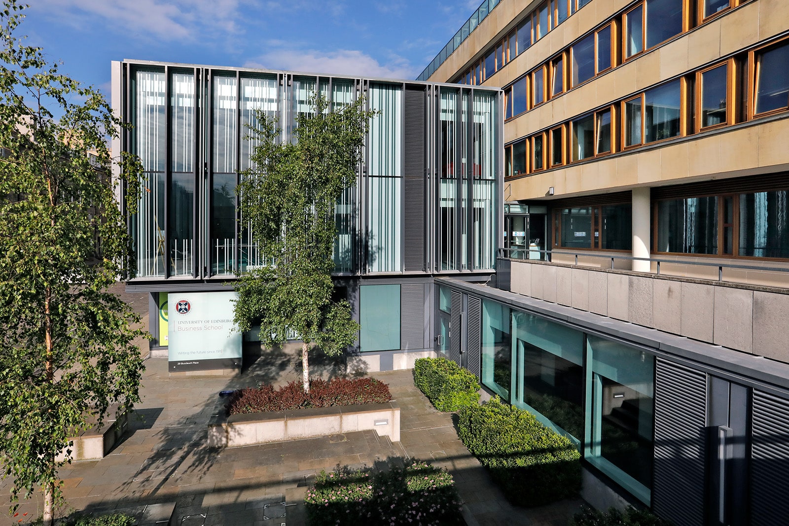 Main entrance of the University of Edinburgh Business School